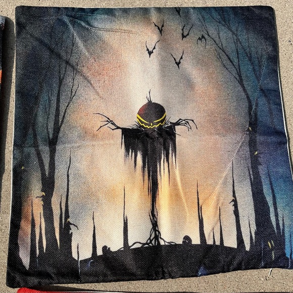 NWT set of 4 Halloween zip close pillow covers - Picture 4 of 8